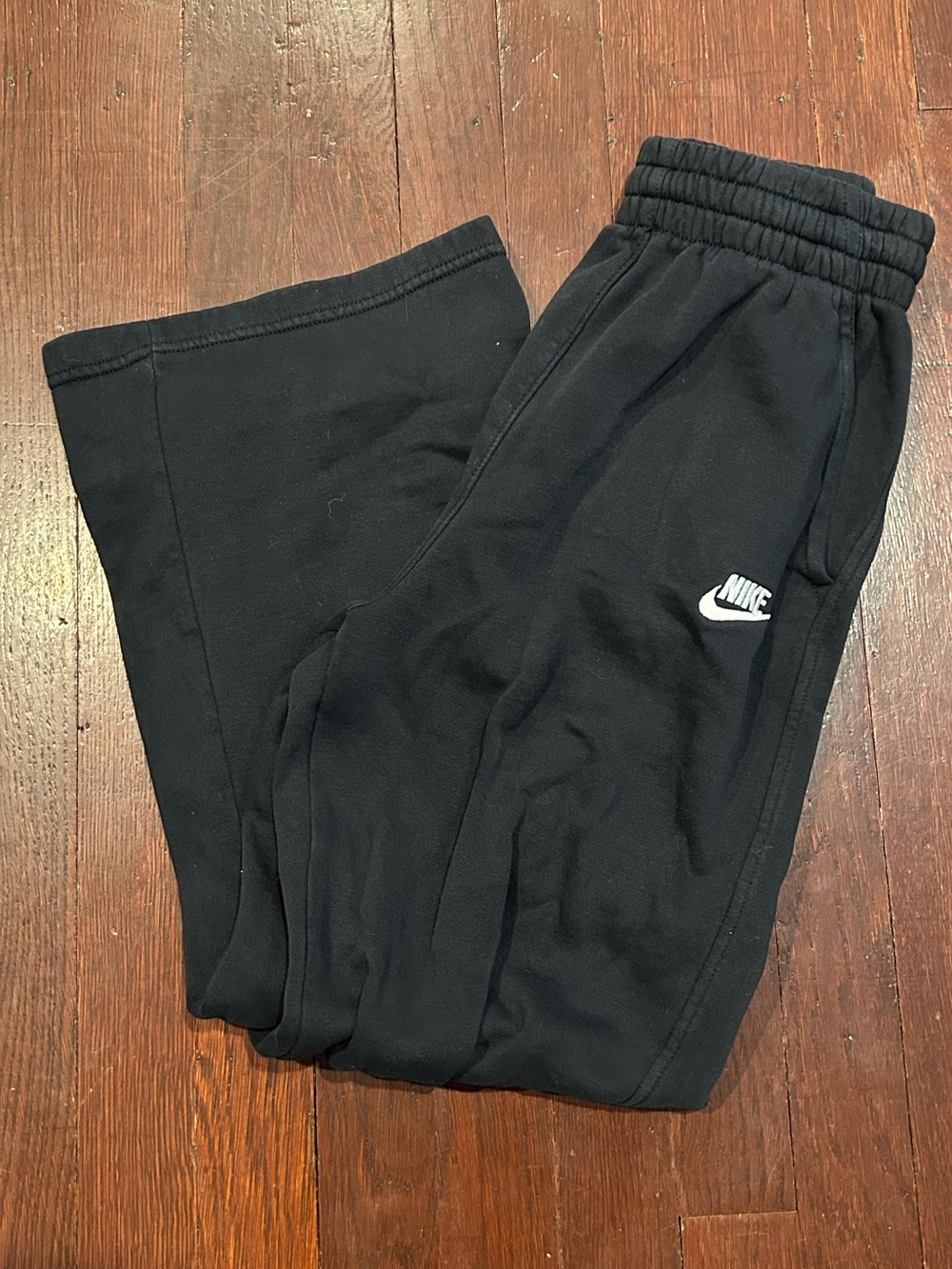 Nike Kids Black Jogger Sweatpants with White Logo